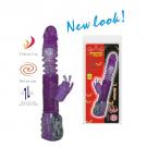 紫淫蝶 - 強力轉珠伸縮按摩棒 (七震六旋伸縮)