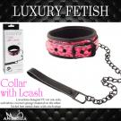 APHRODISIA-SM皮革鐵鍊頸環(粉)/85