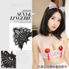 蕾絲性感貓耳髮箍-粉