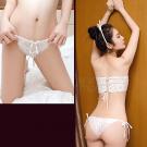 甜蜜心機！性感浪漫蕾絲開檔褲(外貿款)-白