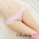 呢喃索愛-性感蕾絲花邊低腰丁字褲-粉色 .