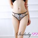 愛戀情蜜-性感刺繡鏤空開襠褲-白色