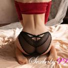 幸福上演-性感提臀鏤空透氣三角褲-黑色