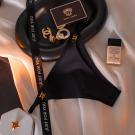 歐美風細帶環扣低腰性感內褲-黑M