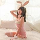 嬌萌誘惑-性感可愛平口毛絨兔女郎角色扮演-粉色